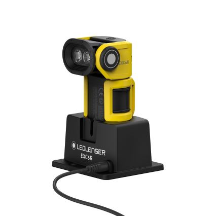 Ledlenser EXC6R - LED Stmívatelná nabíjecí svítilna s nabíjecí stanicí LED/1900 mAh IP68 300 lm 10 h žlutá