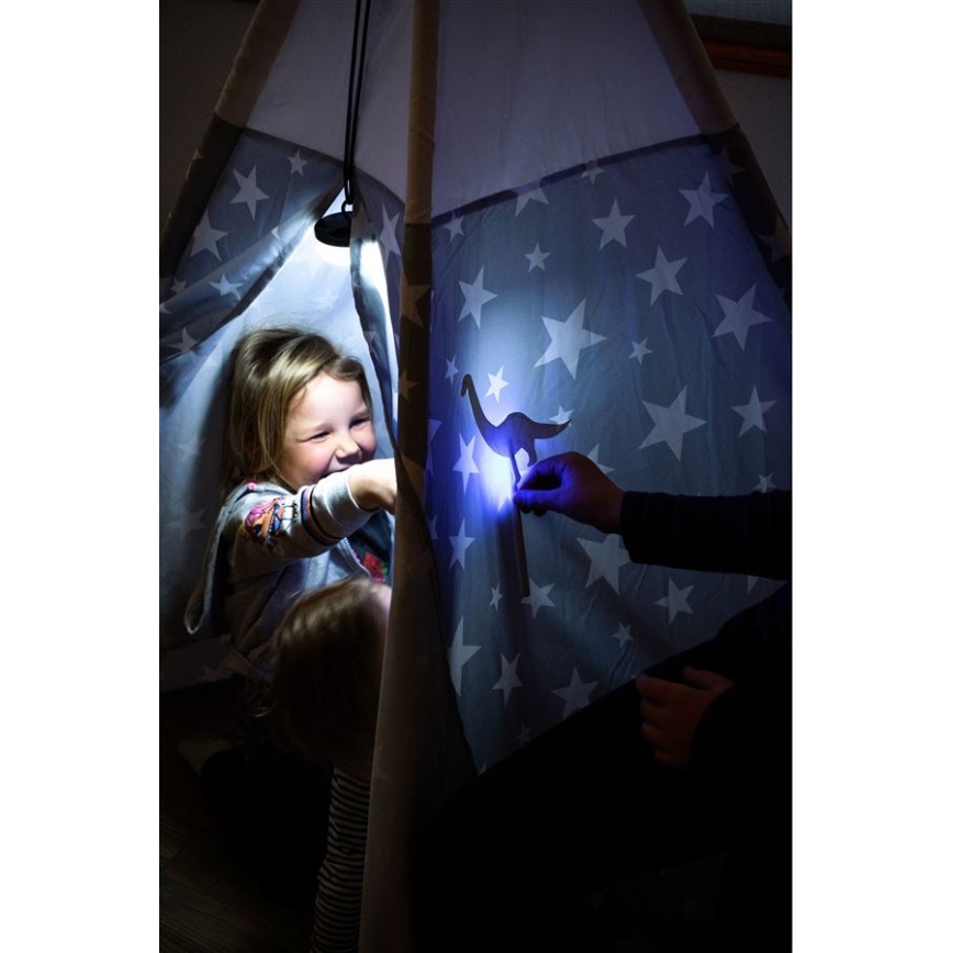 Ledlenser KIDCAMP6 DINO - LED Stmívatelná přenosná lampa LED/3xAAA IP44 zelená