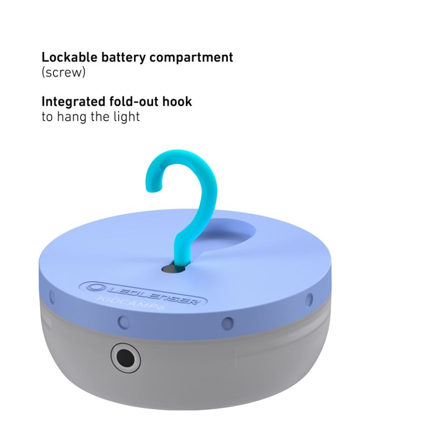 Ledlenser KIDCAMP6 RAINBOW - LED Stmívatelná přenosná lampa LED/3xAAA IP44 modrá