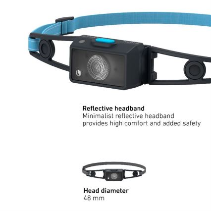 Ledlenser NEO1R - LED Stmívatelná nabíjecí čelovka LED/730 mAh IP67 250 lm 15 h modrá