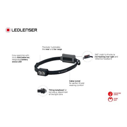 Ledlenser NEO3 - LED Stmívatelná čelovka LED/3xAAA IP54 400 lm 20 h modrá