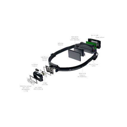 Ledlenser NEO5R - LED Stmívatelná nabíjecí čelovka LED/1800mAh IP54 600 lm 35 h černá