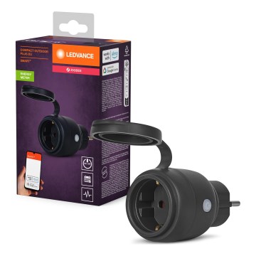 Ledvance - Chytrá venkovní zásuvka SMART+ 3680W/230V/Typ F/SCHUKO 16A IP44 černá
