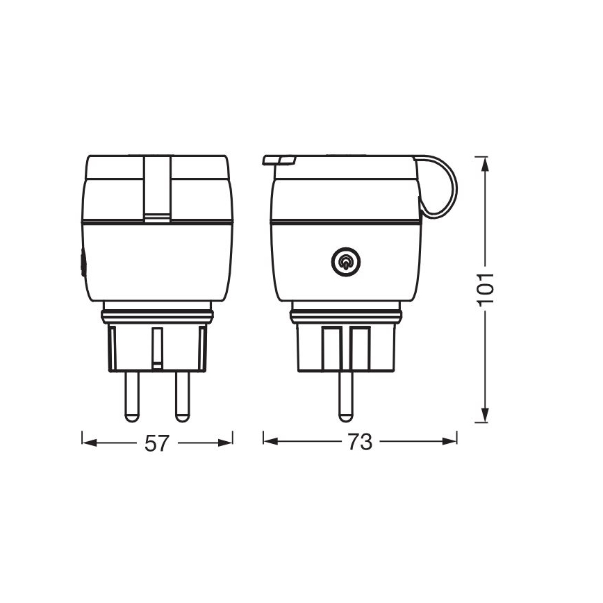 Ledvance - Chytrá venkovní zásuvka SMART+ 3680W/230V/Typ F/SCHUKO 16A IP44 černá