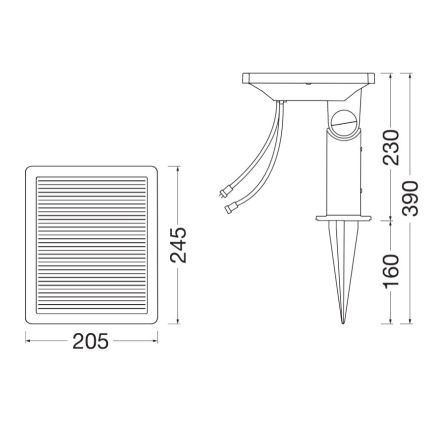 Ledvance - Hybridní solární panel ENDURA 24W/12V IP67