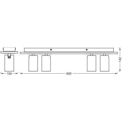 Ledvance - LED Bodové svítidlo DECOR MERCURY 4xGU10/3,4W/230V