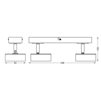 Ledvance - LED Bodové svítidlo DECOR PLUTO 2xLED/4,8W/230V