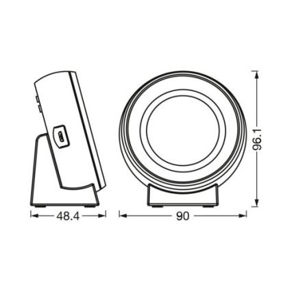 Ledvance - LED Digitální hodiny s podsvícením NIGHTLUX LED/0,3W/5V 1000mAh 3000/4000/6500K