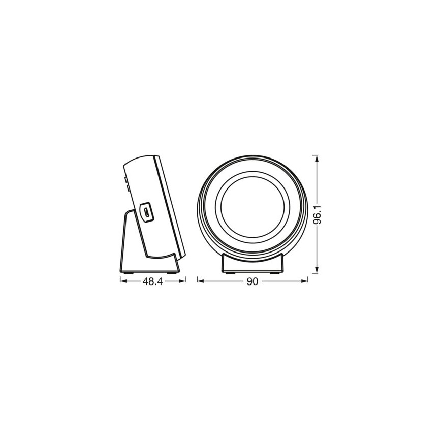 Ledvance - LED Digitální hodiny s podsvícením NIGHTLUX LED/0,3W/5V 1000mAh 3000/4000/6500K