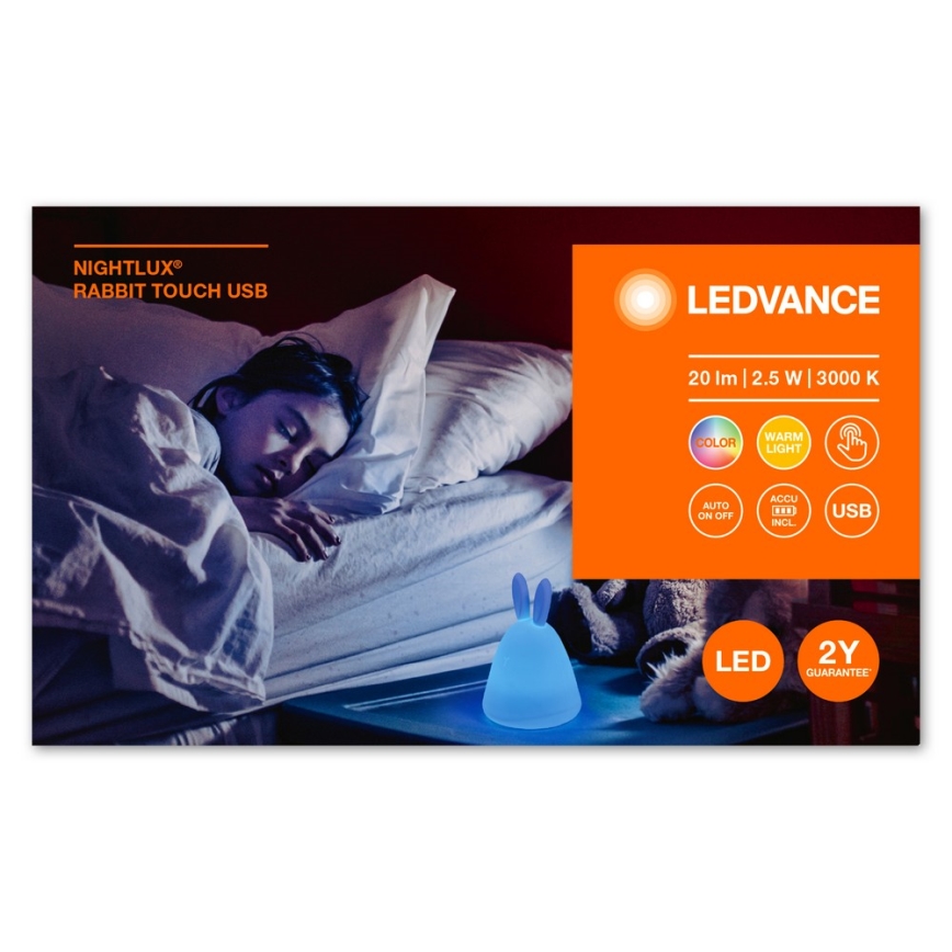 Ledvance - LED Dotyková dětská noční lampička TOUCH LED/2,5W/5V 1200 mAh