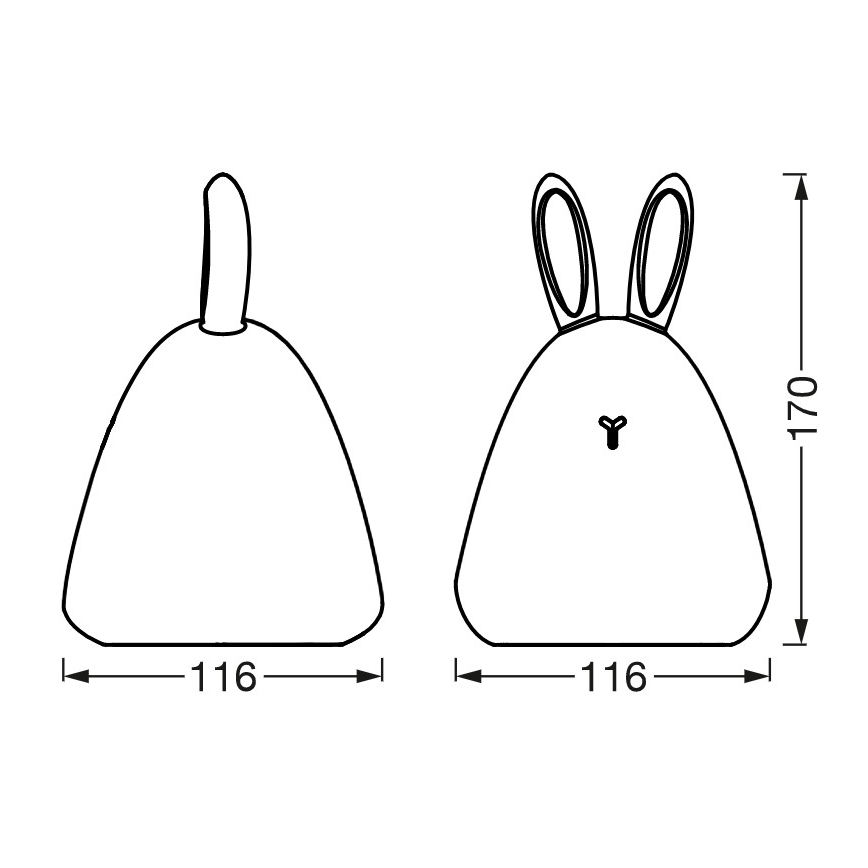 Ledvance - LED Dotyková dětská noční lampička TOUCH LED/2,5W/5V 1200 mAh