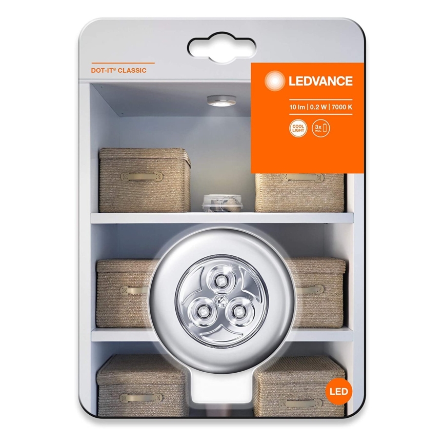 Ledvance - LED Dotykové orientační svítidlo DOT-IT LED/0,2W/3xAAA