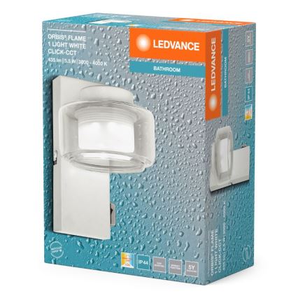 Ledvance - LED Koupelnové nástěnné svítidlo ORBIS FLAME LED/5,5W/230V 3000/4000K IP44 bílá