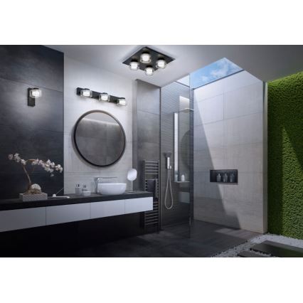 Ledvance - LED Koupelnové nástěnné svítidlo ORBIS FLAME LED/5,5W/230V 3000/4000K IP44 černá