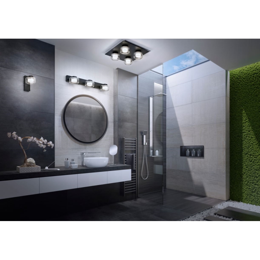 Ledvance - LED Koupelnové nástěnné svítidlo ORBIS FLAME LED/5,5W/230V 3000/4000K IP44 černá
