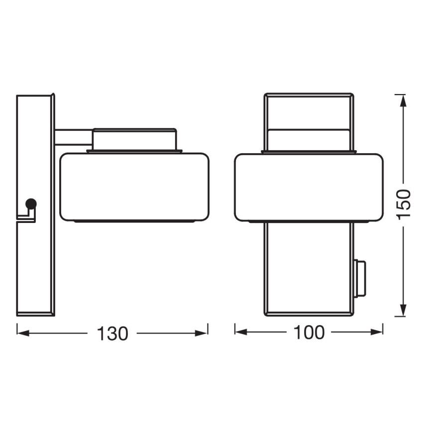Ledvance - LED Koupelnové nástěnné svítidlo ORBIS FLAME LED/5,5W/230V 3000/4000K IP44 černá