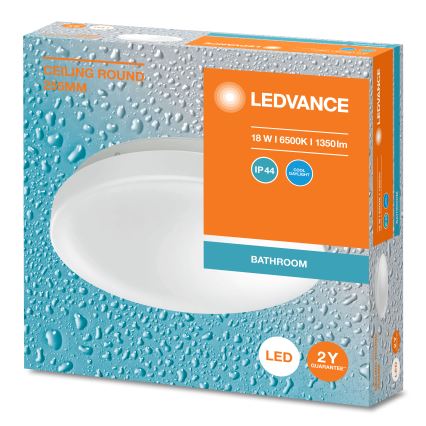 Ledvance - LED Koupelnové stropní svítidlo CEILING ROUND LED/18W/230V 6500K IP44