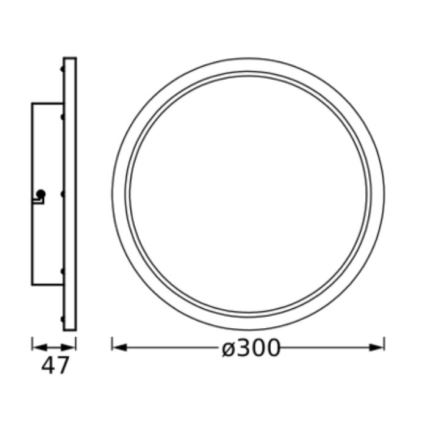 Ledvance - LED Koupelnové stropní svítidlo DISC LED/18W/230V 3000/4000K IP44