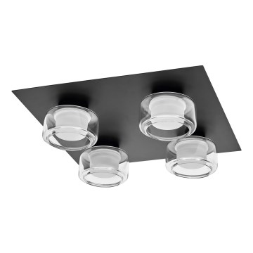 Ledvance - LED Koupelnové stropní svítidlo ORBIS FLAME 4xLED/5,5W/230V 3000/4000K IP44 černá