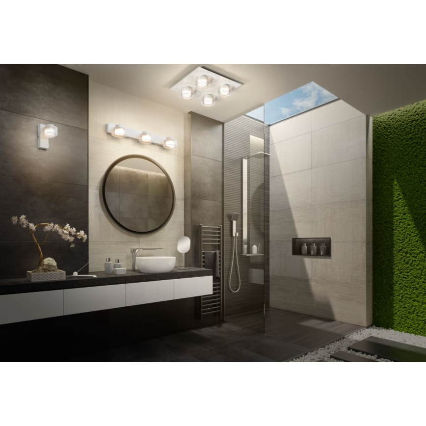 Ledvance - LED Koupelnové stropní svítidlo ORBIS FLAME 4xLED/5,5W/230V 3000/4000K IP44 bílá