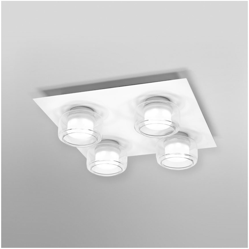 Ledvance - LED Koupelnové stropní svítidlo ORBIS FLAME 4xLED/5,5W/230V 3000/4000K IP44 bílá