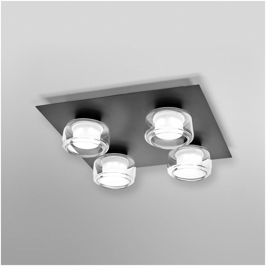Ledvance - LED Koupelnové stropní svítidlo ORBIS FLAME 4xLED/5,5W/230V 3000/4000K IP44 černá