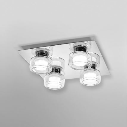 Ledvance - LED Koupelnové stropní svítidlo ORBIS FLAME 4xLED/5,5W/230V 3000/4000K IP44 lesklý chrom