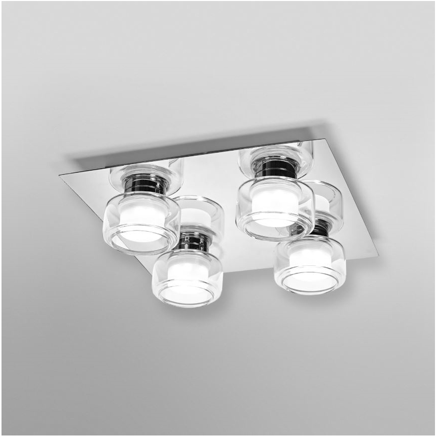 Ledvance - LED Koupelnové stropní svítidlo ORBIS FLAME 4xLED/5,5W/230V 3000/4000K IP44 lesklý chrom