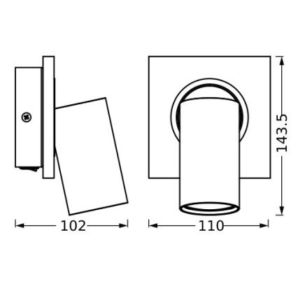 Ledvance - LED Nástěnné bodové svítidlo DECOR MERCURY 1xGU10/3,4W/230V