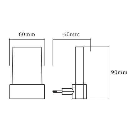 Ledvance - LED Noční světlo se senzorem LUNETTA LED/0,28W/230V 3000K