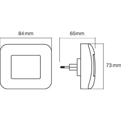 Ledvance - LED Noční světlo se senzorem LUNETTA LED/0,2W/230V 3000K