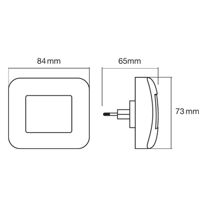 Ledvance - LED Noční světlo se senzorem LUNETTA LED/0,2W/230V 3000K