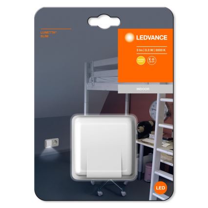 Ledvance - LED Noční světlo se senzorem LUNETTA LED/0,3W/230V 3000K