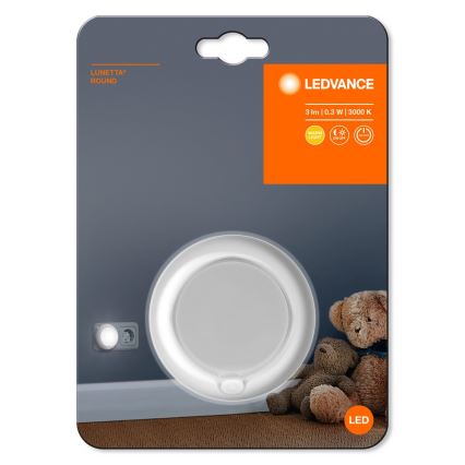 Ledvance - LED Noční světlo se senzorem LUNETTA LED/0,3W/230V 3000K