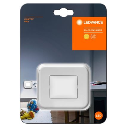 Ledvance - LED Noční světlo se senzorem soumraku LUNETTA LED/0,2W/230V 3000K