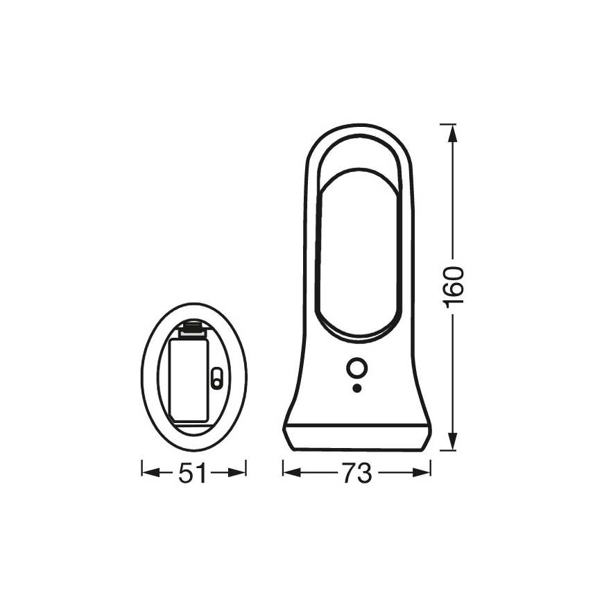 Ledvance - LED Orientační svítidlo se senzorem MOBILE LED/0,7W/4xAAA