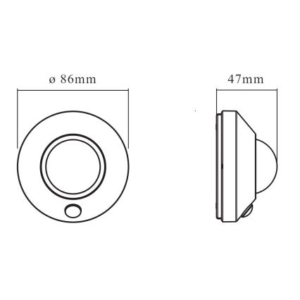 Ledvance - LED Orientační svítidlo se senzorem NIGHTLUX LED/1,7W/3xAA 4000K