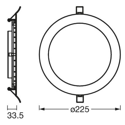 Ledvance - LED Podhledové svítidlo SLIM LED/22W/230V 6500K