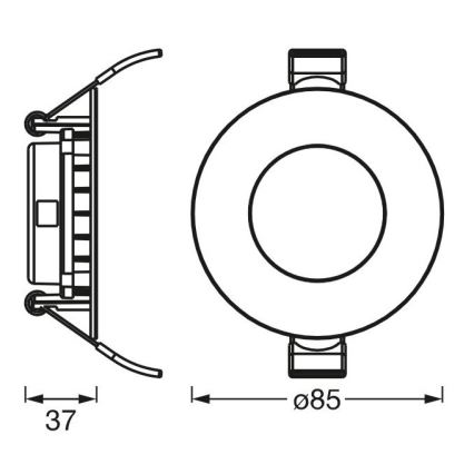 Ledvance - LED Podhledové svítidlo SLIM LED/4,5W/230V 3000K