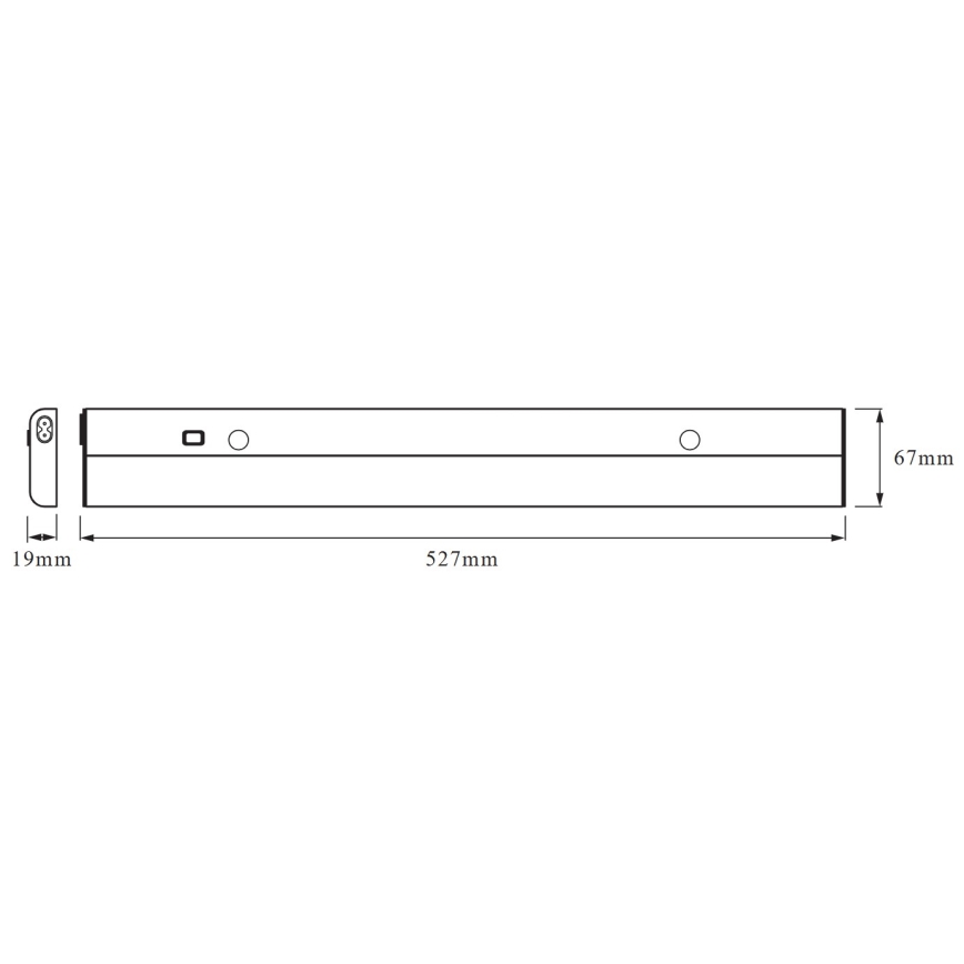Ledvance - LED Podlinkové svítidlo se senzorem FLAT LED/12W/230V 3000K