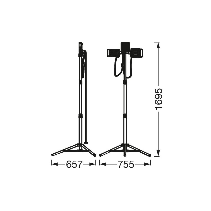 Ledvance - LED Reflektor s držákem TRIPOD 1xLED/30W/230V + 2xLED/5W IP65