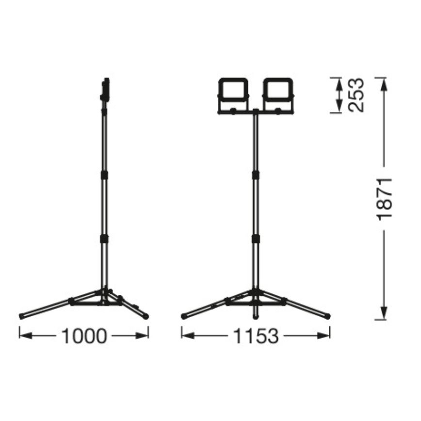 Ledvance - LED Venkovní reflektor s držákem WORKLIGHT TRIPOD 2xLED/30W/230V 6500K IP65