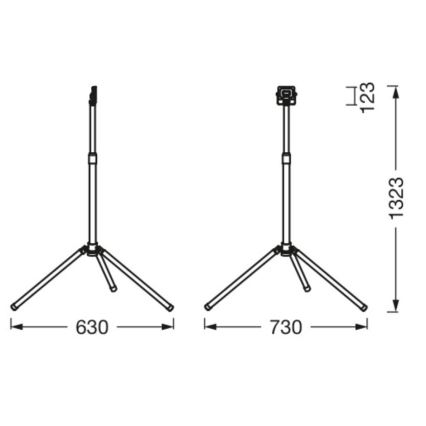 Ledvance - LED Venkovní reflektor s držákem WORKLIGHT TRIPOD LED/20W/230V 6500K IP65