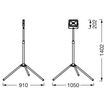 Ledvance - LED Venkovní reflektor s držákem WORKLIGHT TRIPOD LED/30W/230V 6500K IP65