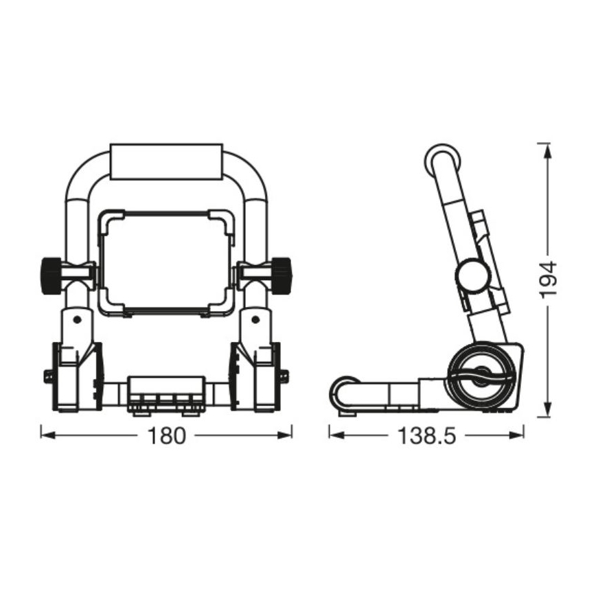 Ledvance - LED Venkovní reflektor WORKLIGHT R-STAND LED/10W/230V 6500K IP65