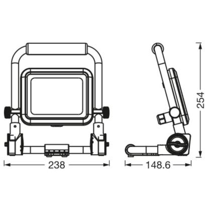 Ledvance - LED Venkovní reflektor WORKLIGHT R-STAND LED/20W/230V 6500K IP54