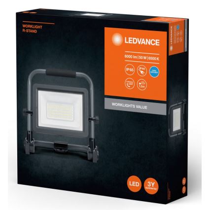 Ledvance - LED Venkovní reflektor WORKLIGHT R-STAND LED/50W/230V 6500K IP65