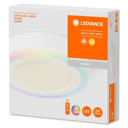 Ledvance - LED RGB Stmívatelné stropní svítidlo LED/19W/230V + DO