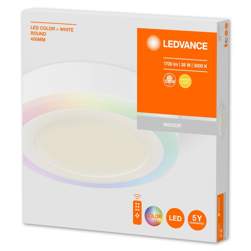 Ledvance - LED RGB Stmívatelné stropní svítidlo LED/38W/230V + dálkové ovládání