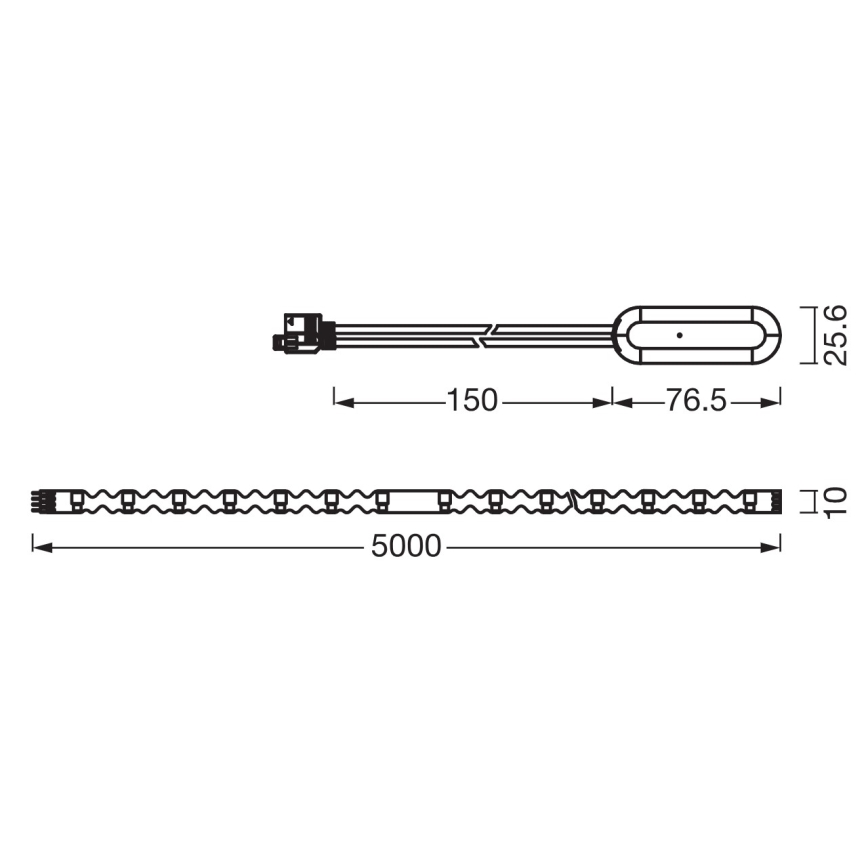 Ledvance - LED RGB Stmívatelný pásek FLEX 5m LED/10W/230V + dálkové ovládání